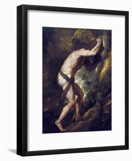 Sisyphus-Titian (Tiziano Vecelli)-Framed Art Print