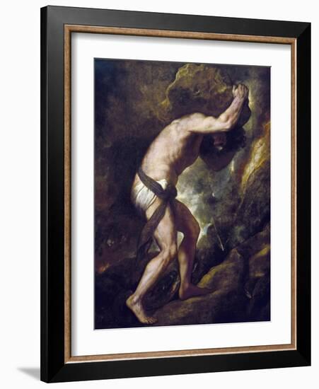 Sisyphus-Titian (Tiziano Vecelli)-Framed Art Print