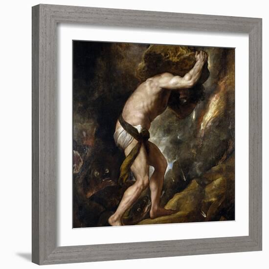 Sisyphus-Titian (Tiziano Vecelli)-Framed Giclee Print