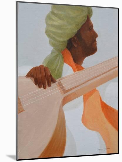 Sitar Player, Green Turban-Lincoln Seligman-Mounted Giclee Print