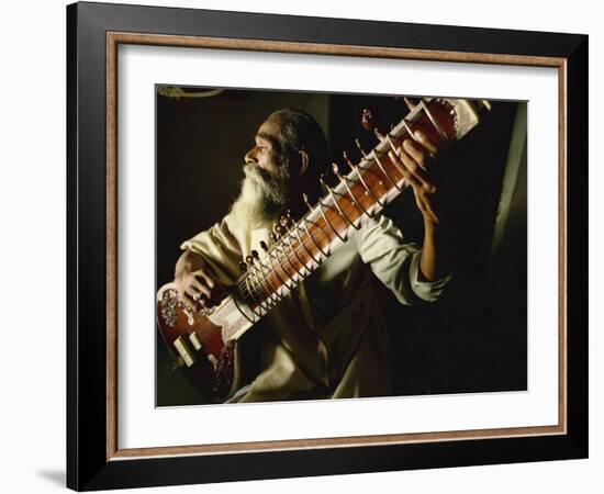 Sitar Player, India-John Henry Claude Wilson-Framed Photographic Print