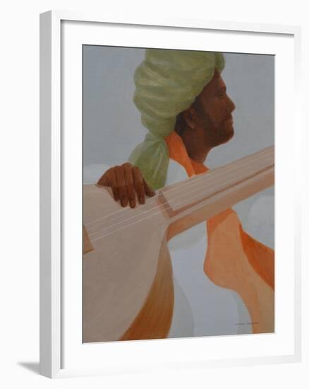 Sitar Player, Olive Turban-Lincoln Seligman-Framed Giclee Print