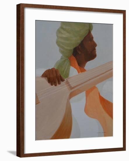 Sitar Player, Olive Turban-Lincoln Seligman-Framed Giclee Print