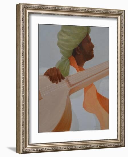 Sitar Player, Olive Turban-Lincoln Seligman-Framed Giclee Print