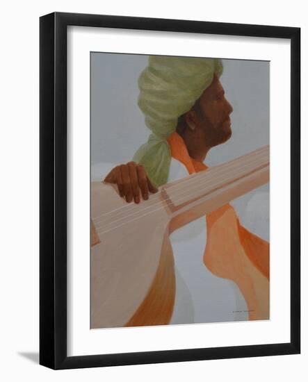 Sitar Player, Olive Turban-Lincoln Seligman-Framed Giclee Print