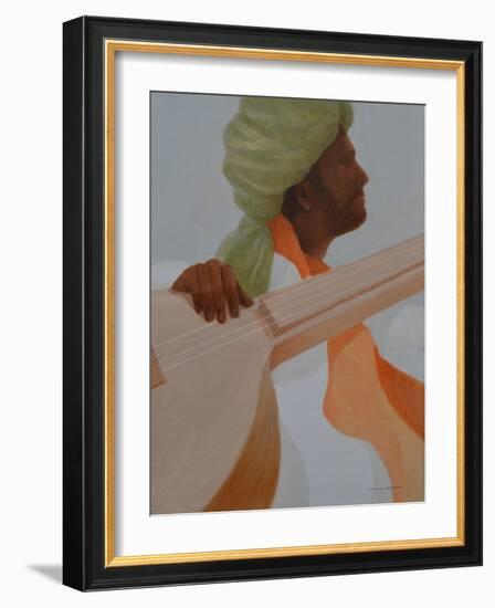 Sitar Player, Olive Turban-Lincoln Seligman-Framed Giclee Print