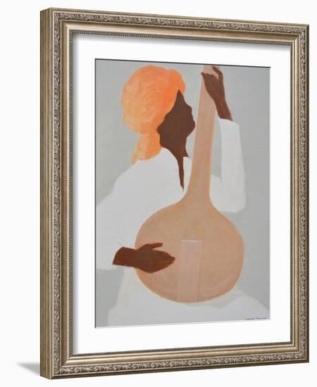 Sitar Player, Orange Turban-Lincoln Seligman-Framed Giclee Print