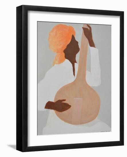 Sitar Player, Orange Turban-Lincoln Seligman-Framed Giclee Print