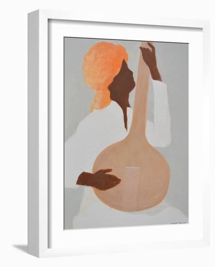 Sitar Player, Orange Turban-Lincoln Seligman-Framed Giclee Print