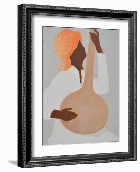 Sitar Player, Orange Turban-Lincoln Seligman-Framed Giclee Print