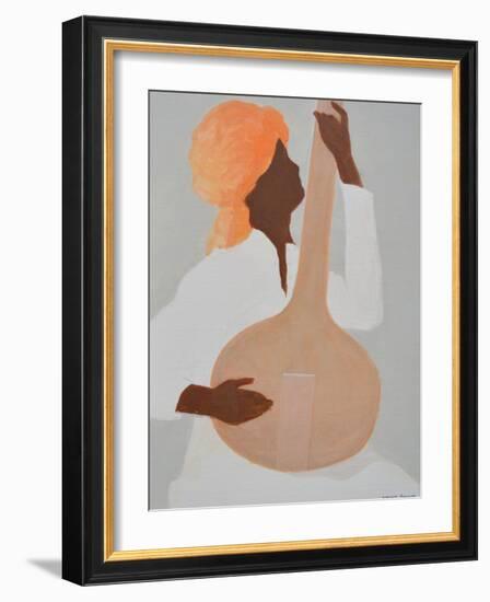 Sitar Player, Orange Turban-Lincoln Seligman-Framed Giclee Print