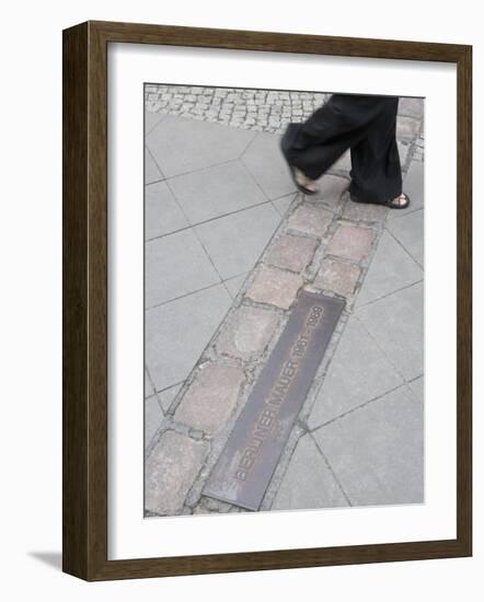 Site of the Berlin Wall, Street, Berlin, Germany, Europe-Martin Child-Framed Photographic Print