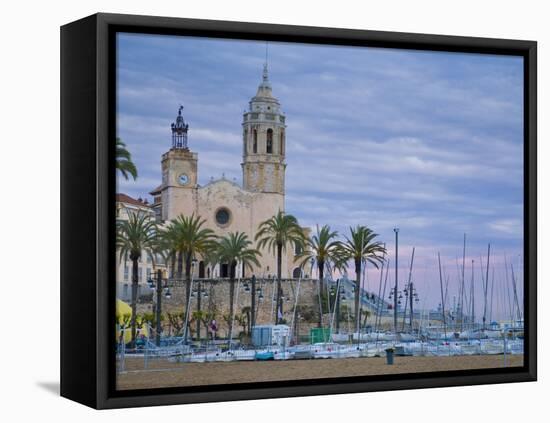 Sitges, Sant Bartomeu I Santa Tecla Church, Catalonia, Spain-Alan Copson-Framed Premier Image Canvas