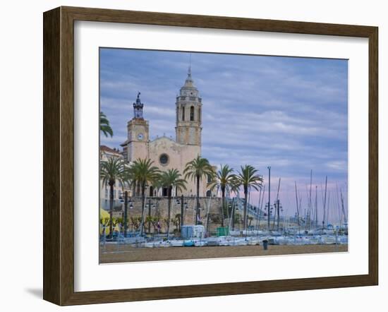 Sitges, Sant Bartomeu I Santa Tecla Church, Catalonia, Spain-Alan Copson-Framed Photographic Print