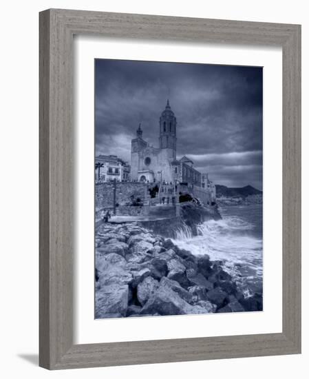 Sitges, Sant Bartomeu I Santa Tecla Church, Catalonia, Spain-Alan Copson-Framed Photographic Print