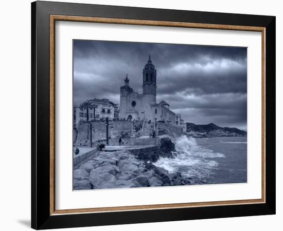 Sitges, Sant Bartomeu I Santa Tecla Church, Catalonia, Spain-Alan Copson-Framed Photographic Print