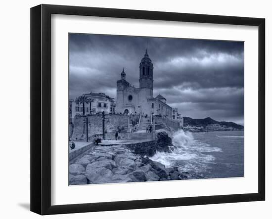 Sitges, Sant Bartomeu I Santa Tecla Church, Catalonia, Spain-Alan Copson-Framed Photographic Print