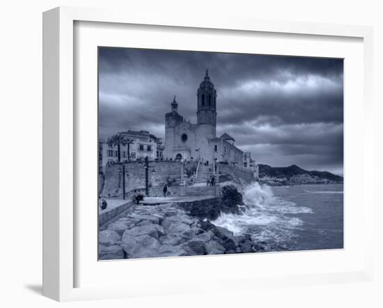 Sitges, Sant Bartomeu I Santa Tecla Church, Catalonia, Spain-Alan Copson-Framed Photographic Print