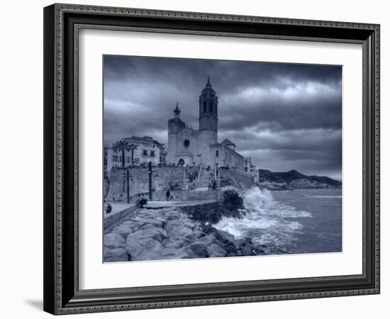 Sitges, Sant Bartomeu I Santa Tecla Church, Catalonia, Spain-Alan Copson-Framed Photographic Print