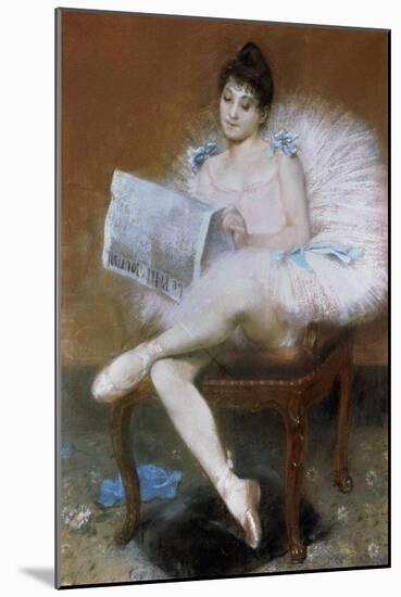 Sitting Ballet Dancer, 1890-Pierre Carrier-belleuse-Mounted Giclee Print