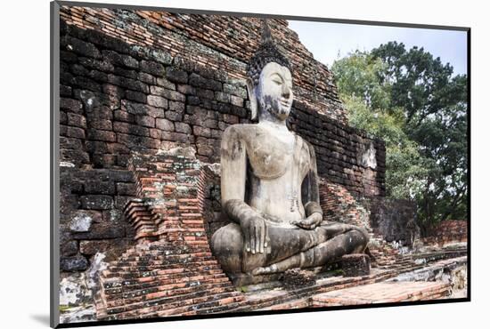 Sitting Buddha in Sukhothai, UNESCO World Heritage Site, Thailand, Southeast Asia, Asia-Alex Robinson-Mounted Photographic Print