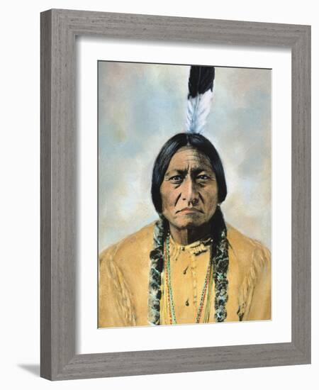 Sitting Bull (1834-1890)-D^ F^ Barry-Framed Photographic Print