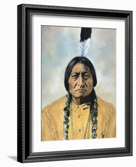 Sitting Bull (1834-1890)-D^ F^ Barry-Framed Photographic Print