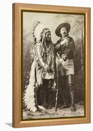 Sitting Bull and Buffalo Bill, 1885-Canadian Photographer-Framed Premier Image Canvas
