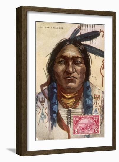 Sitting Bull-null-Framed Art Print