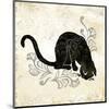 Sitting Burlap Cat-Alan Hopfensperger-Mounted Art Print