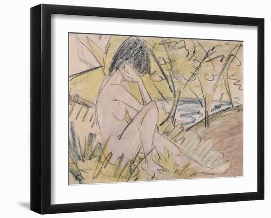 Sitting by the Lake-Otto Mueller-Framed Giclee Print