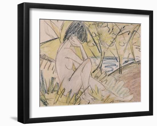 Sitting by the Lake-Otto Mueller-Framed Giclee Print