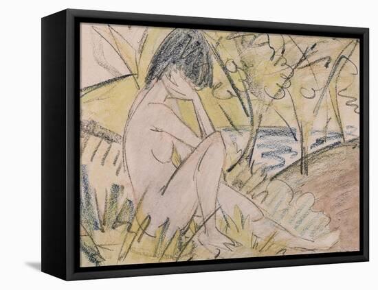 Sitting by the Lake-Otto Mueller-Framed Premier Image Canvas