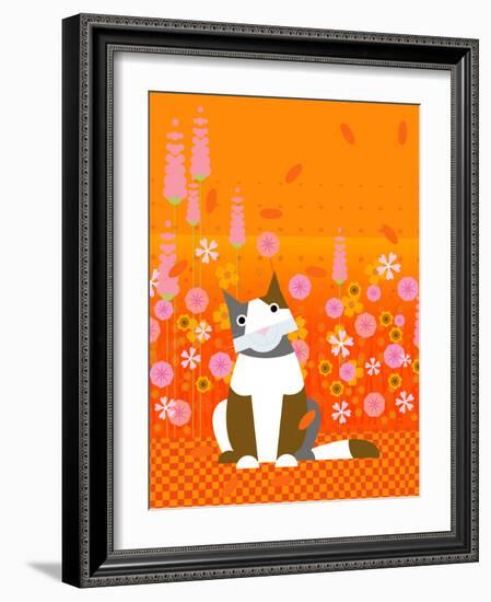 Sitting Cat-Artistan-Framed Photographic Print