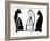 Sitting Cats-Cattallina-Framed Art Print