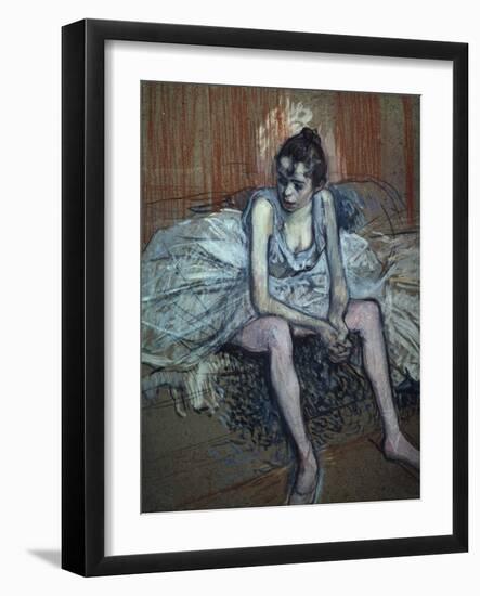 Sitting Dancer-Henri de Toulouse-Lautrec-Framed Giclee Print