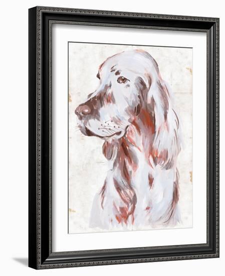 Sitting Dog III-Melissa Wang-Framed Art Print