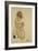 Sitting Girl in Underwear, 1917-Egon Schiele-Framed Giclee Print