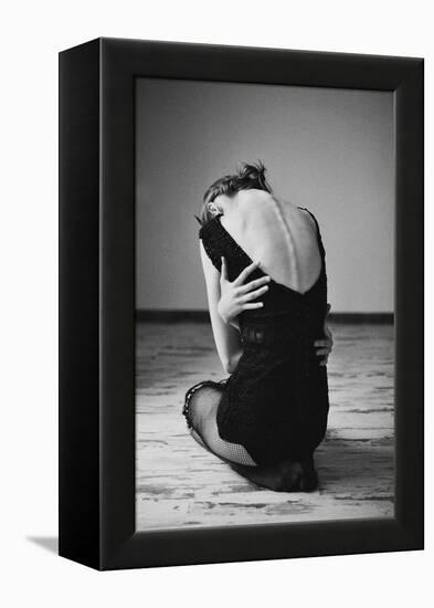 Sitting Girl-Michalina Wozniak-Framed Premier Image Canvas