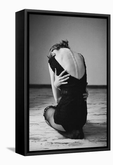 Sitting Girl-Michalina Wozniak-Framed Premier Image Canvas