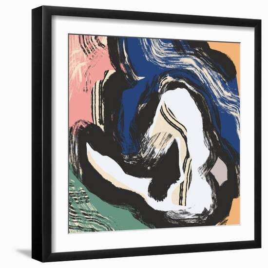 Sitting Nude Bold Abstract-Little Dean-Framed Photographic Print