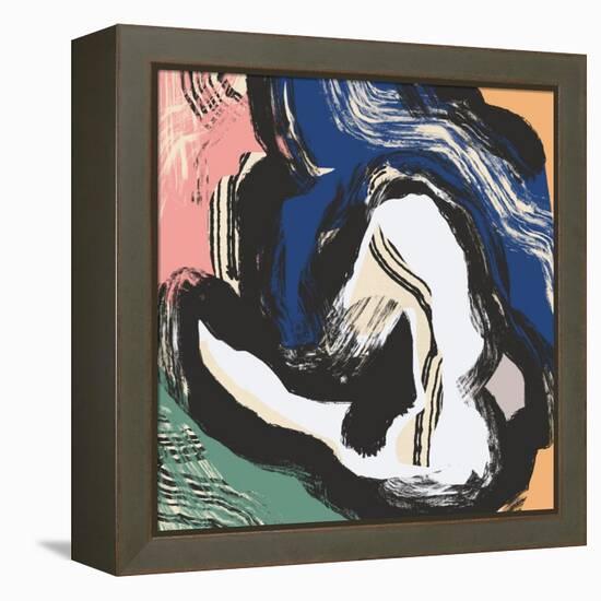 Sitting Nude Bold Abstract-Little Dean-Framed Premier Image Canvas