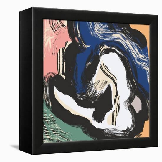 Sitting Nude Bold Abstract-Little Dean-Framed Premier Image Canvas