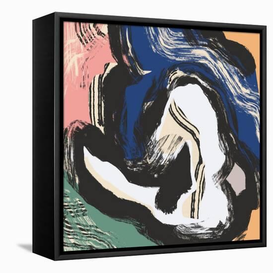 Sitting Nude Bold Abstract-Little Dean-Framed Premier Image Canvas