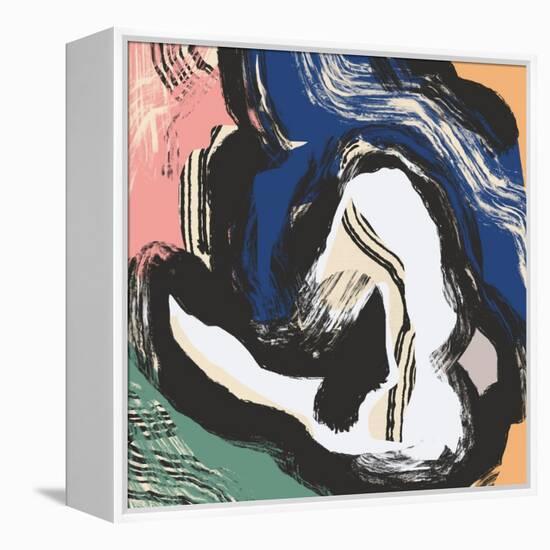 Sitting Nude Bold Abstract-Little Dean-Framed Premier Image Canvas