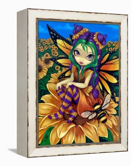 Sitting on a Sunflower-Jasmine Becket-Griffith-Framed Stretched Canvas