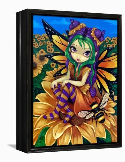 Sitting on a Sunflower-Jasmine Becket-Griffith-Framed Stretched Canvas
