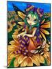 Sitting on a Sunflower-Jasmine Becket-Griffith-Mounted Art Print