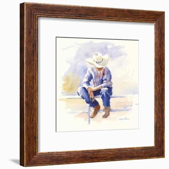 Sitting on the Fence-Hazel Soan-Framed Giclee Print