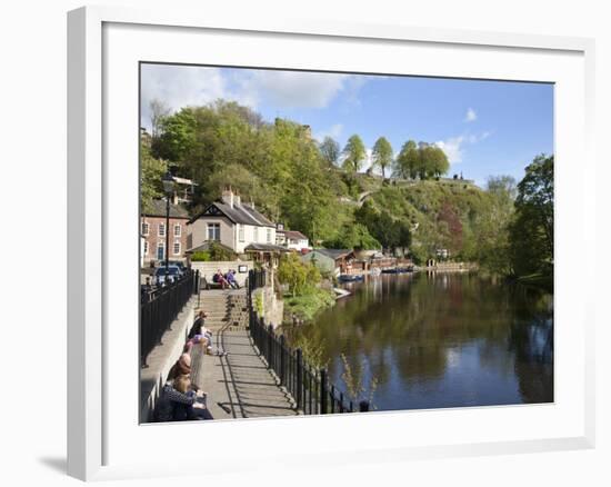 Sitting on the Riverside in Spring, Knaresborough, North Yorkshire, England, United Kingdom, Europe-Mark Sunderland-Framed Photographic Print